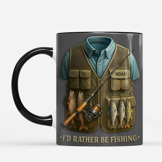7323MUS2 3d printing effect id rather be fishing mug personalized gifts for fishers 7323M8TMB