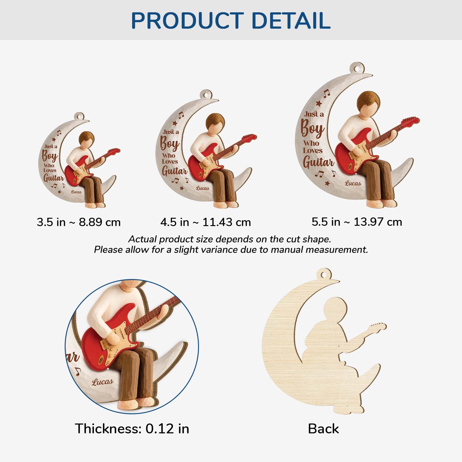 7351OUS3 custom 1 layered wooden guitar ornament_s christmas gifts for guitar players 7351OTL5A