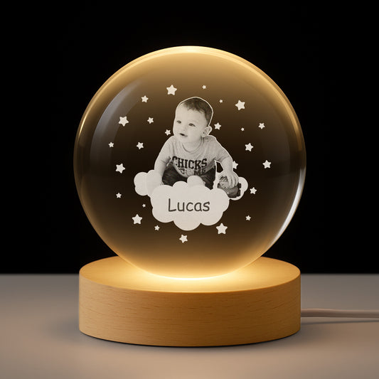 7356LUS1 baby photo crystal ball lamp personalized gifts for kids 7356LKQ5K