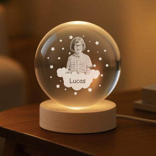 7356LUS2 baby photo crystal ball lamp personalized gifts for kids 7356LKQ5K