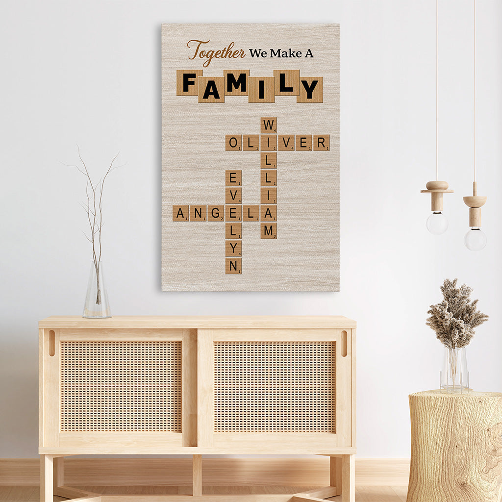 7359CUS3 personalized family crossword canvas gifts for the whole family 7359C3PMI