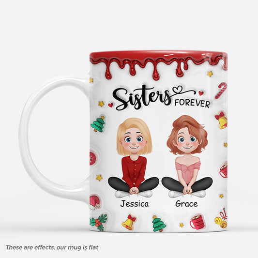 7382MUS1 3d printing effect sisters forever mug personalized christmas gifts for friends 7382M6L5F_38f978c9 efe9 4f1e 8d9d f42cf31466ae