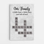 7386CUS1 our family canvas personalized family crossword wall art 7386C6P5I
