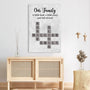 7386CUS3 our family canvas personalized family crossword wall art 7386C6P5I