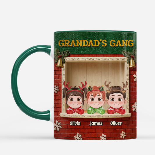 7387MUK2 3d printing effect personalized grandkids mug christmas gifts for grandma grandpa 7387MTYNA
