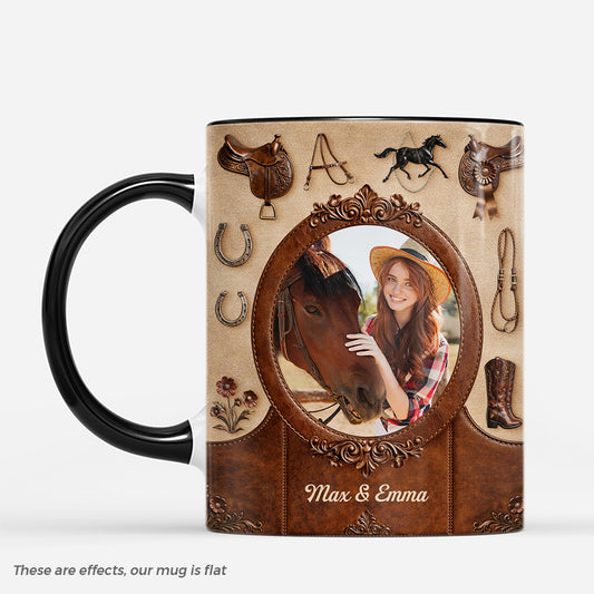 7442MUS1 3d printing effect personalized photo mugs gifts for horse lovers 7442M3LZU