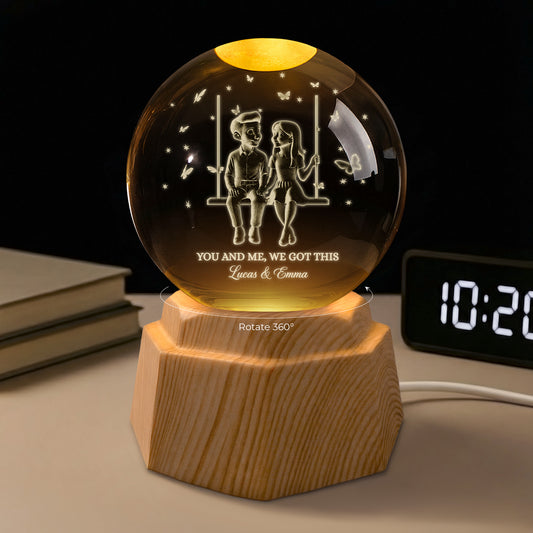 7455LUS1 custom 3d crystal ball lamp romantic gifts for couples 7455L6QWG