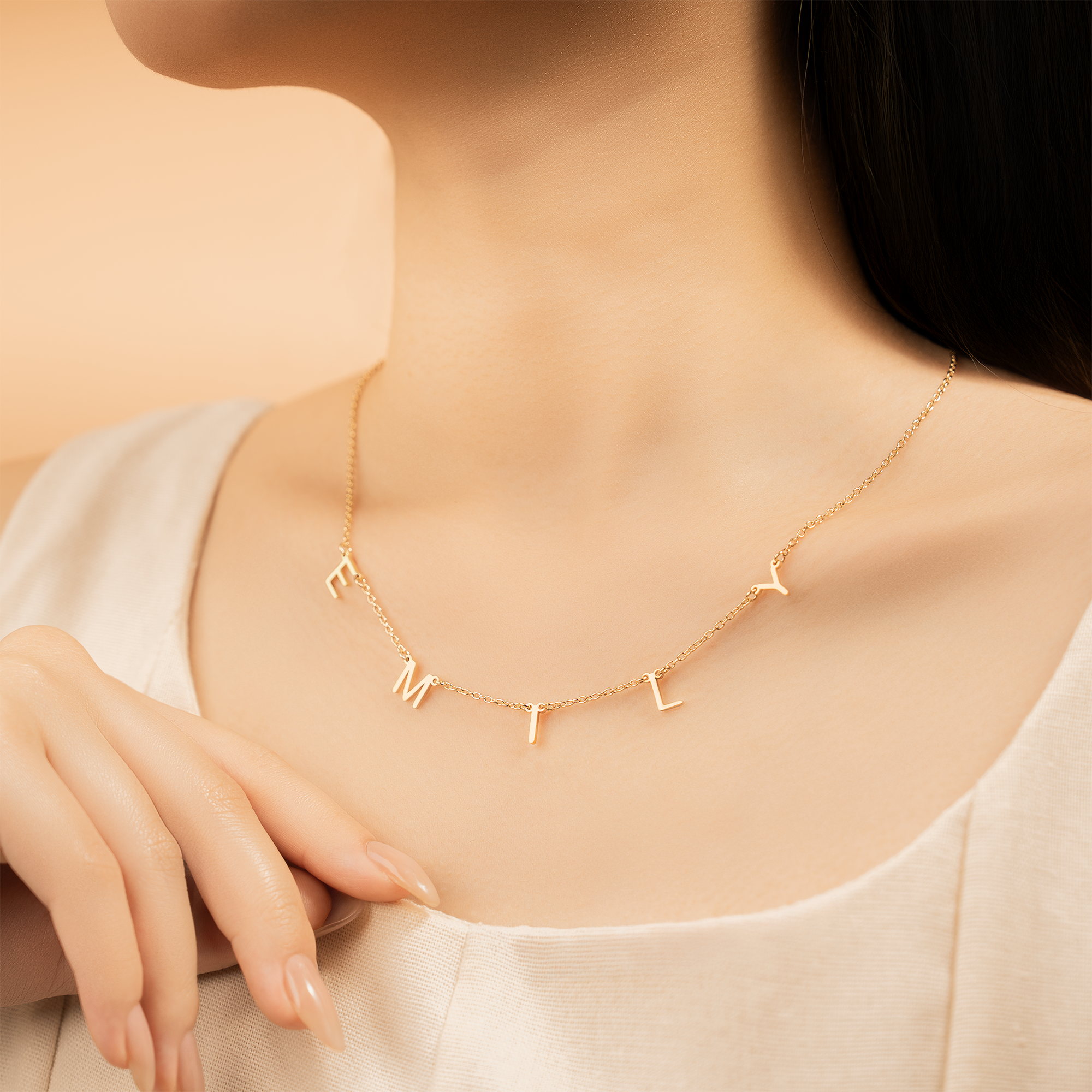 7461JUK2 letter name necklace personalized gifts for him her 7461J0Y5A