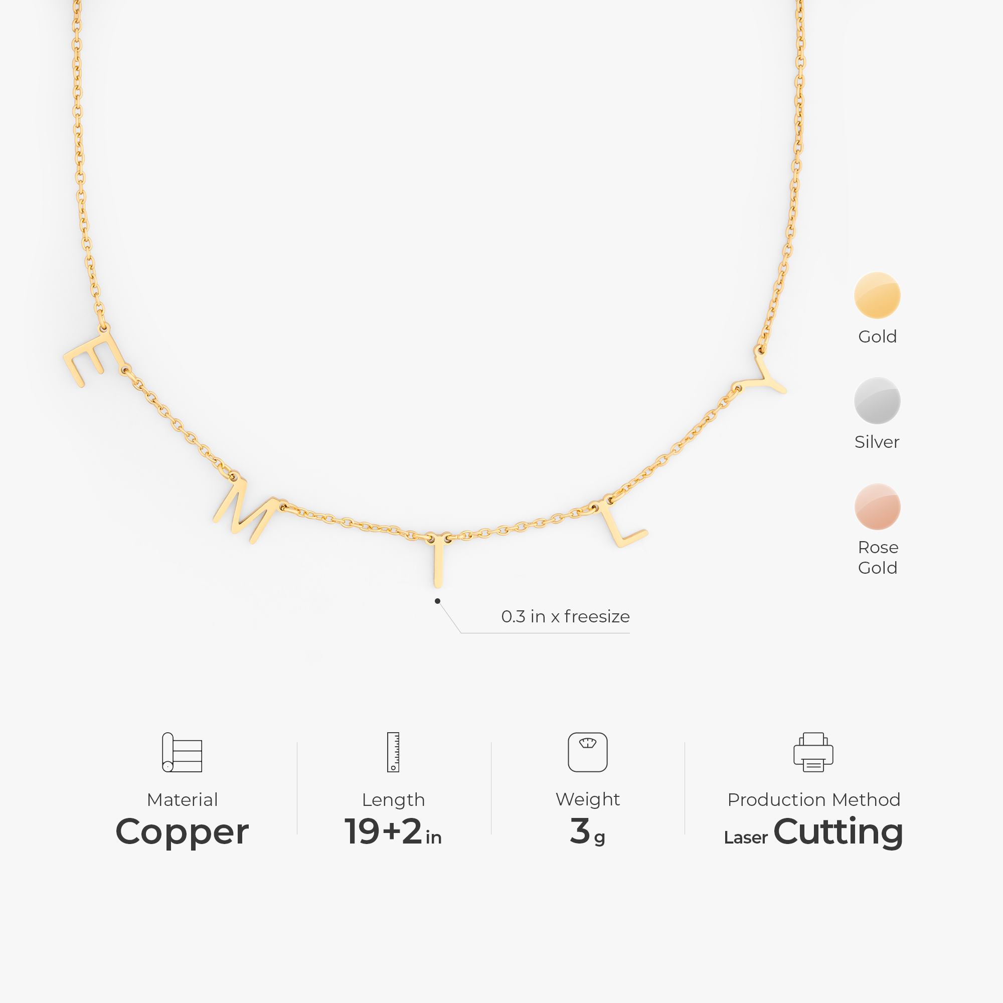 7461JUK3 letter name necklace personalized gifts for him her 7461J0Y5A