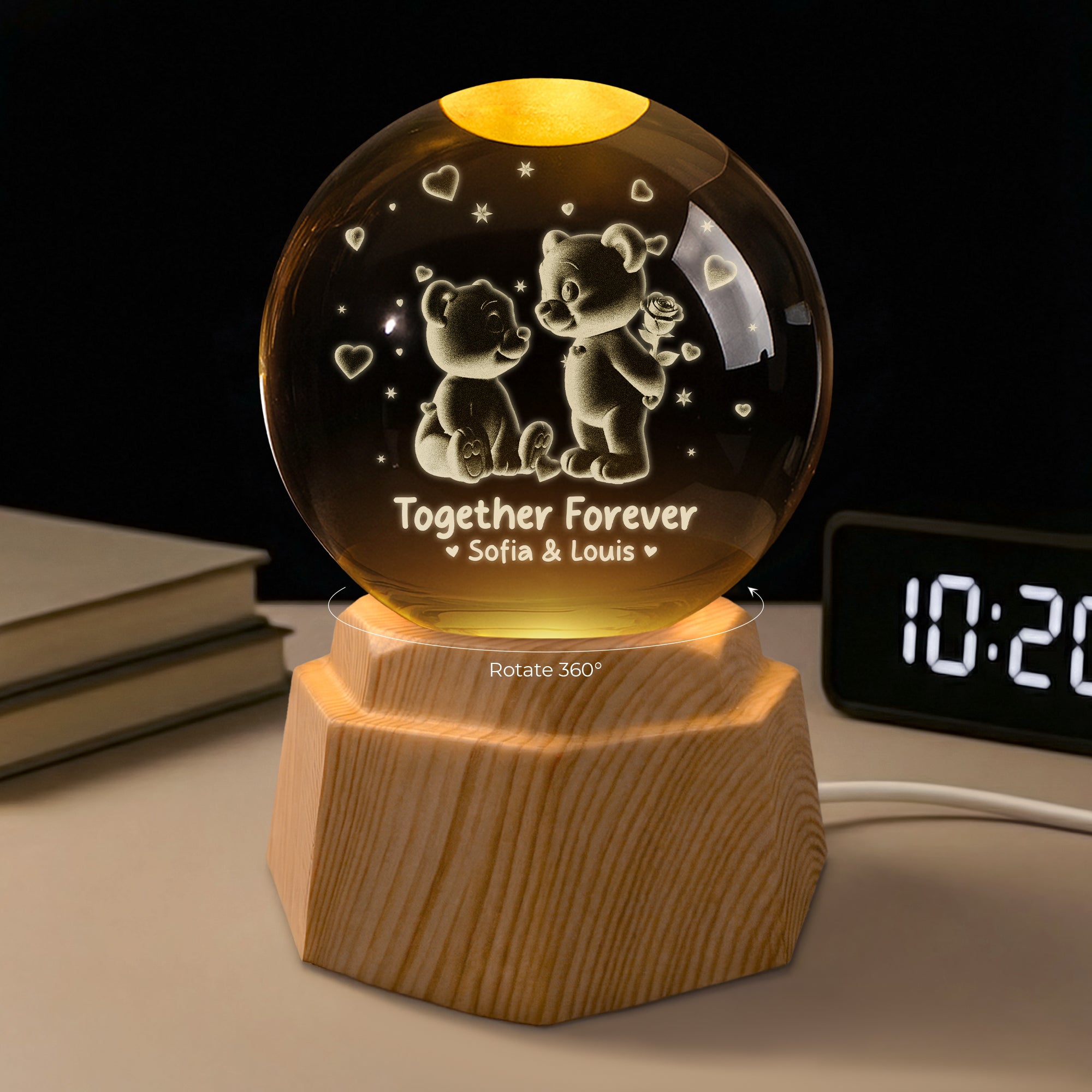 7471LUS2 bear 3d crystal ball lamp personalized gifts for couples 7471L3PCG_b493372b ca4a 482c a0d5 55be69f6dd6b