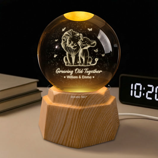 7505LUS1 lion 3d crystal ball lamp personalized gifts for couples 7505L3TTG_c5b9dcdf c0f2 41a7 aaa2 40be775f5d28