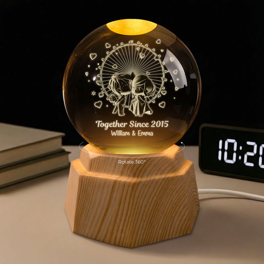 7512LUS1 ferris wheel 3d crystal ball lamp personalized gifts for couples 7512L8QAG