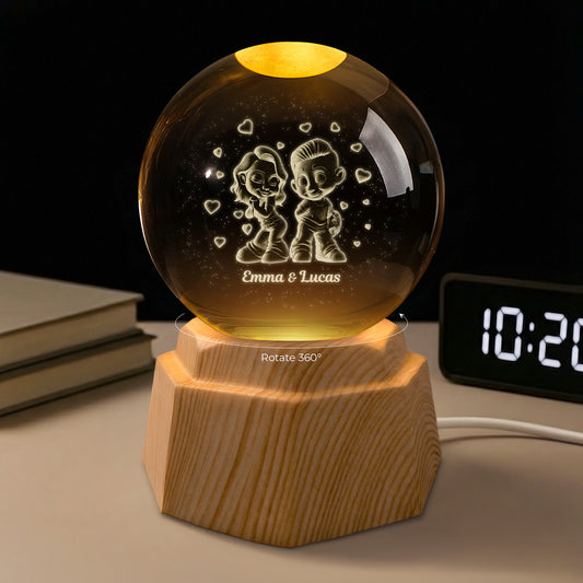 7554LUS1 y2k couple 3d crystal ball lamp personalized couple gifts 7554L3LCG