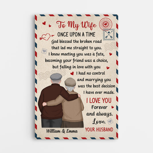 7568CUS1 personalized couple canvas gifts for wife from husband 7568CSPAG