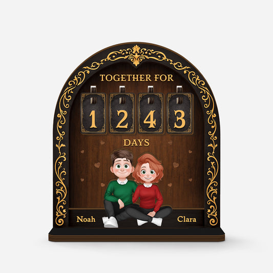 7580QUS1 days together tracker sign personalized gifts for couples 7580Q8QMG