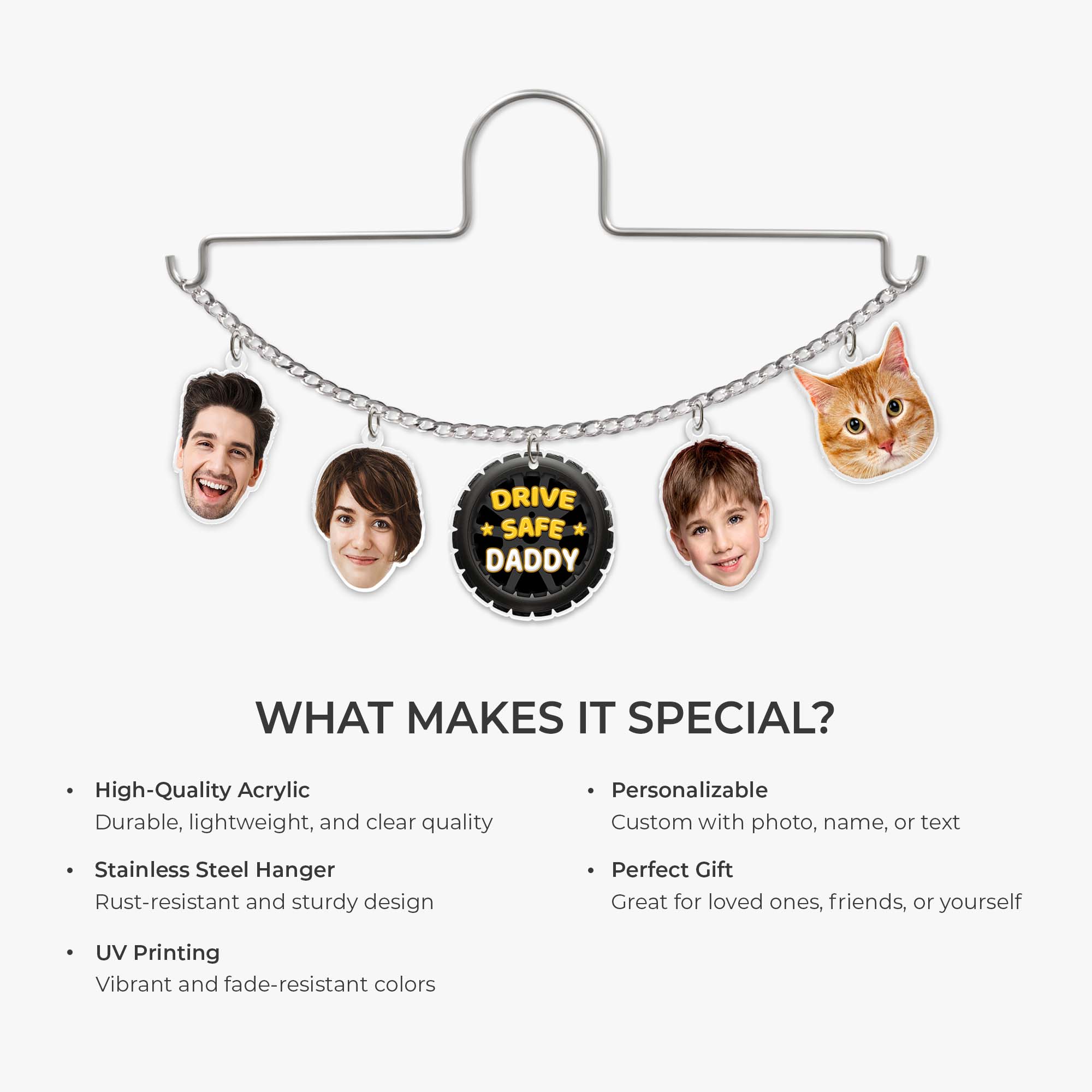 7595GUS4 drive safe photo car charm custom gifts for couples dad mom 7595G6TTG