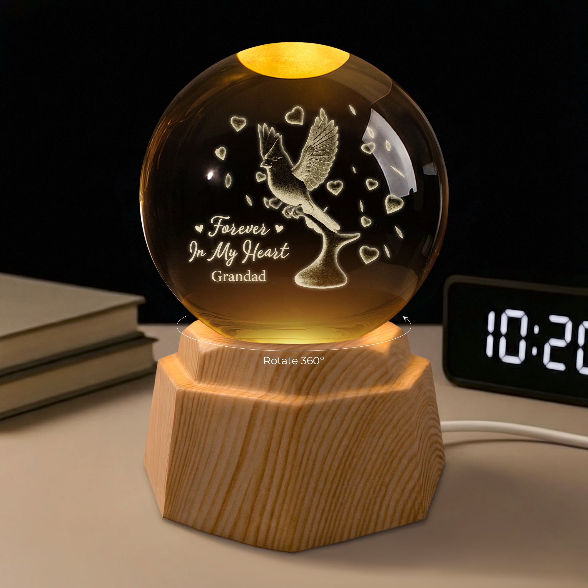 7599LUk1 forever in my heart 3d crystal ball lamp personalized memorial gifts 7599LTLCA_2