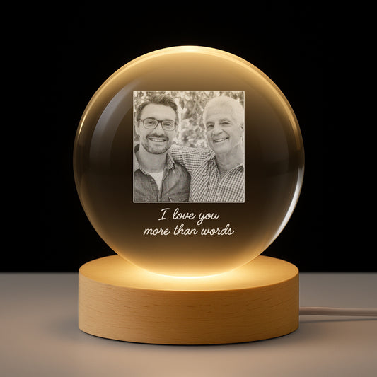 7634LUS1 photo crystal ball lamp personalized gifts for mom dad 7634LTFNB