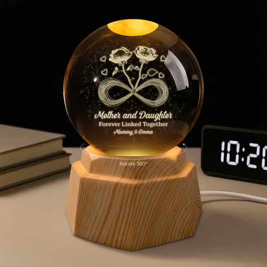 7648LUk1 personalized_ 3d crystal ball lamp mother and daughter forever linked together 7648L3LCA