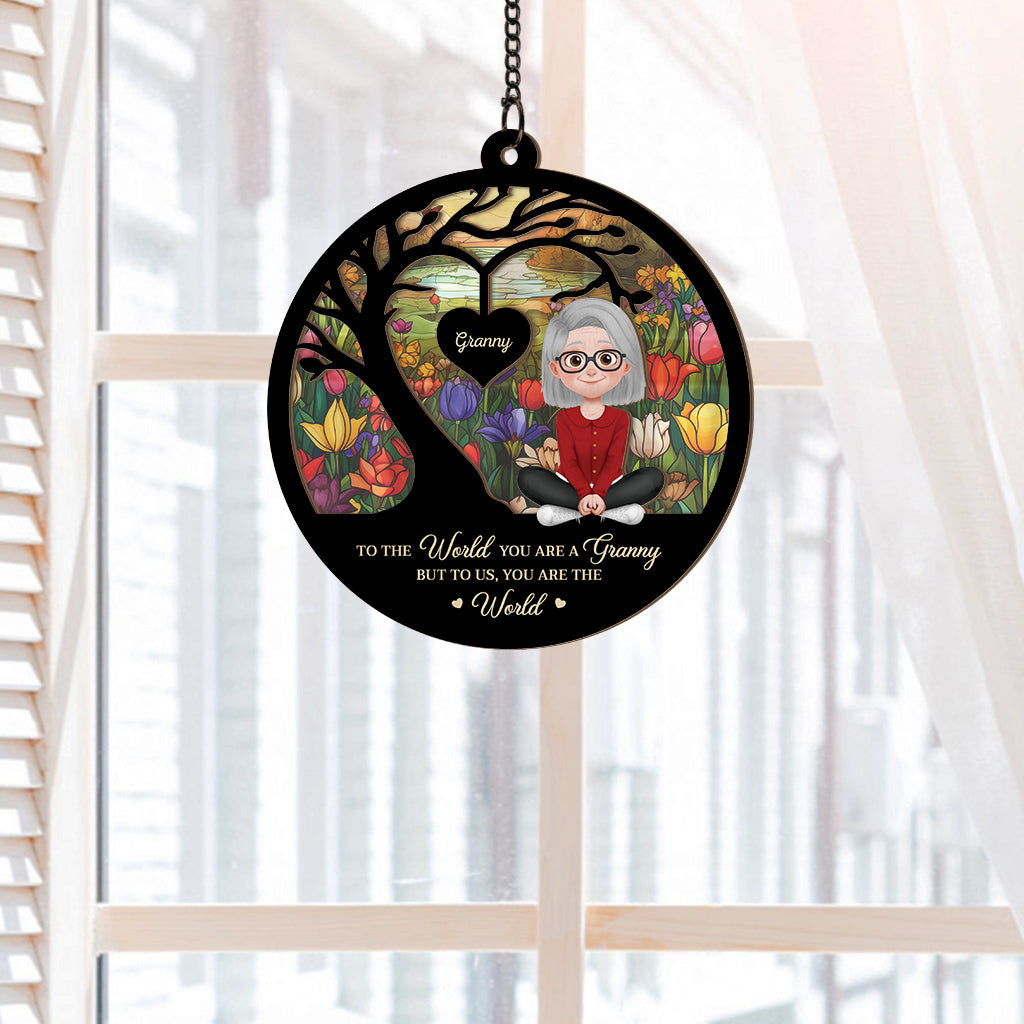 7652UUK2 personalised window hanging suncatcher ornament for grandadgranny 7652u8pzb