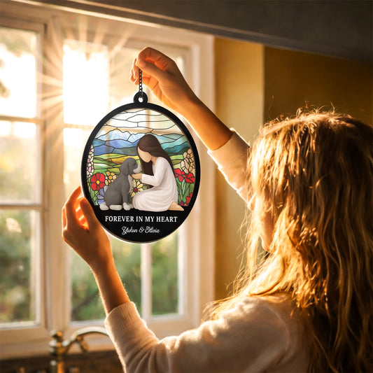 7667UUK2 personalised dog memorial suncatcher for dog lovers 7667ucpnc