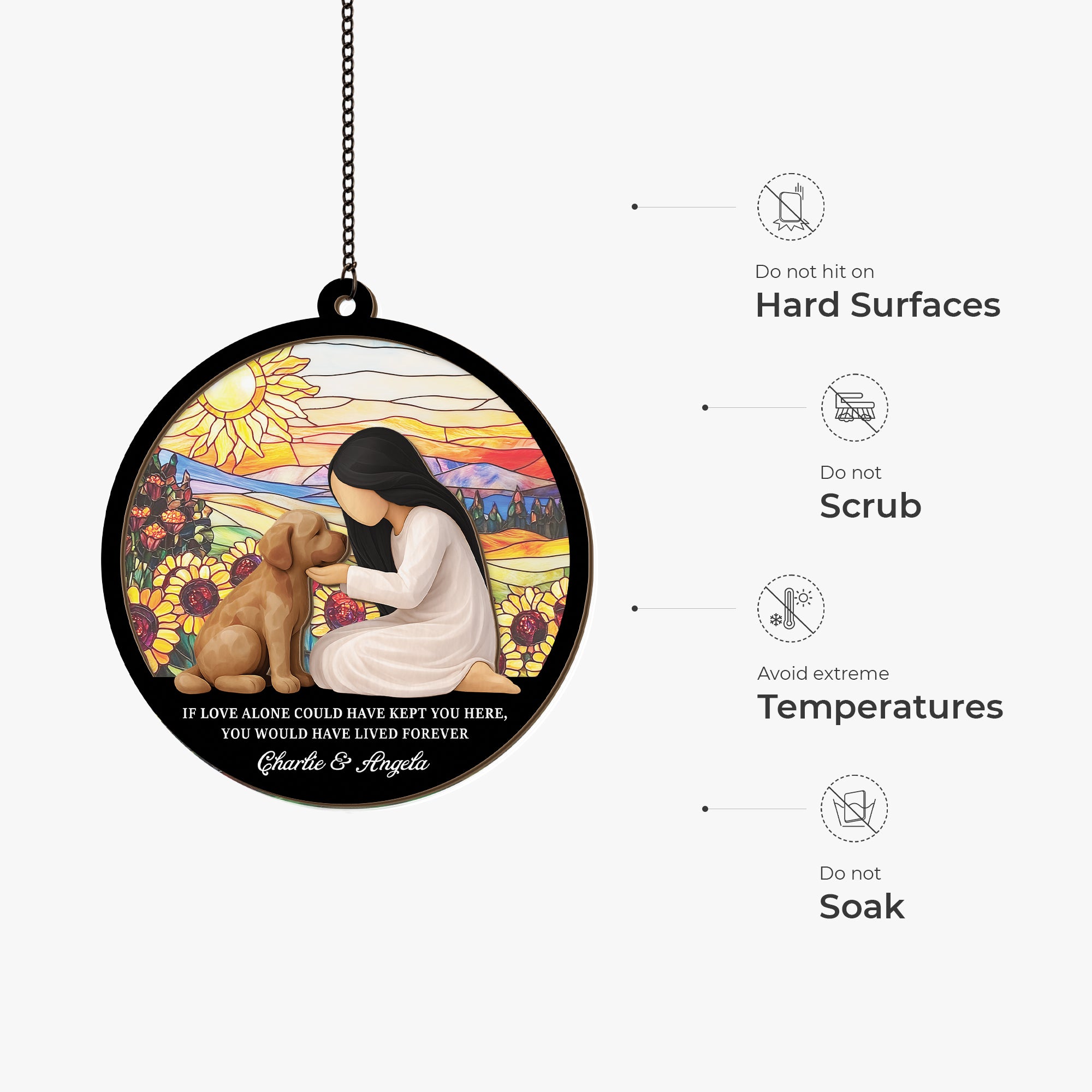 7667UUK4 personalised dog memorial suncatcher for dog lovers 7667ucpnc