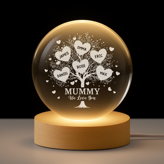 7671LUK1 personalised family tree crystal ball lamp gift for mumdad 7671l3raa