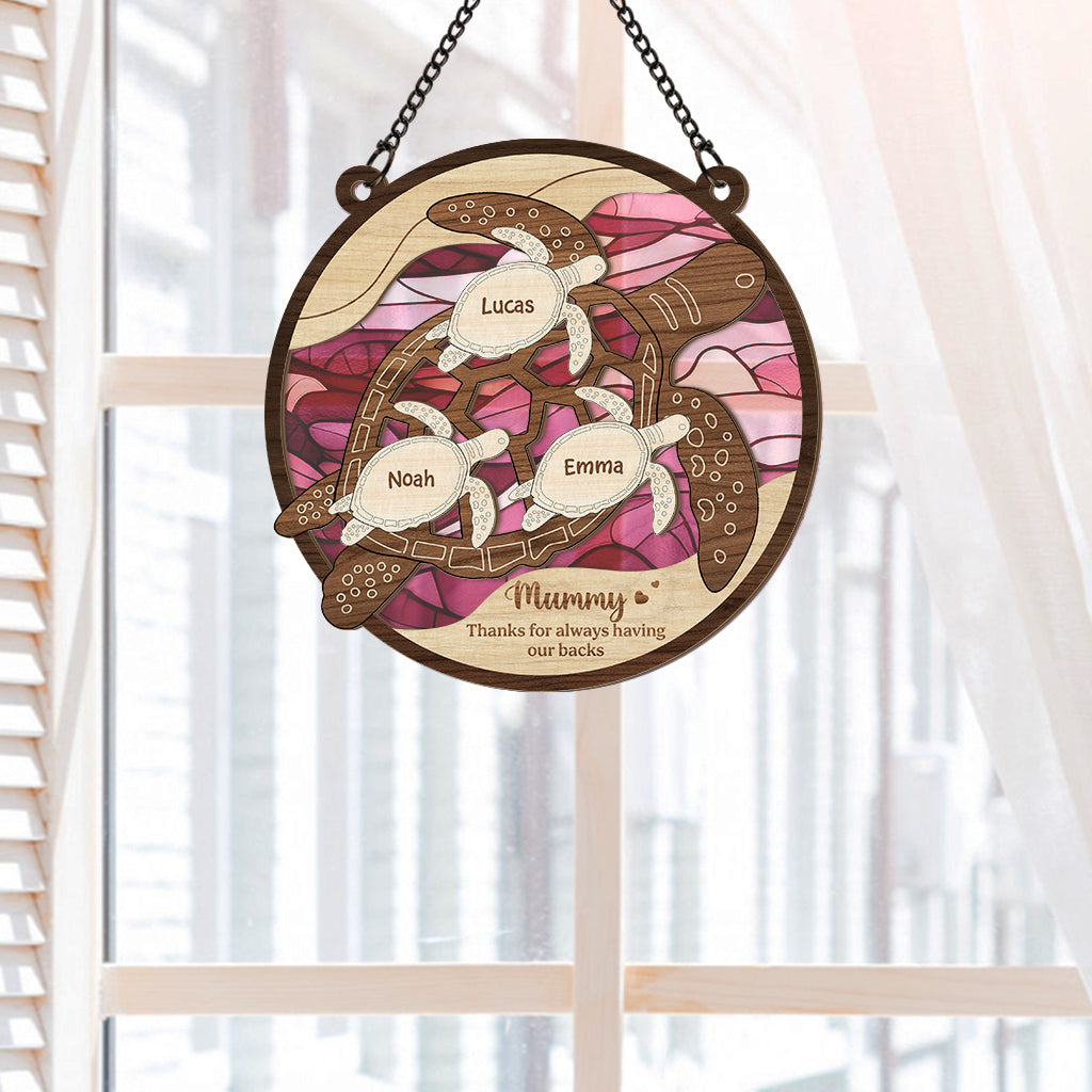 7672UUK2 personalised turtle suncatcher for mumgranny 7672uspza