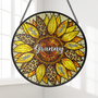 7678UUK1 personalised stained glass sunflower suncatcher_ for mumgranny 7678utfna