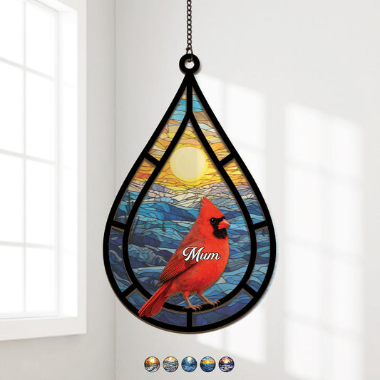 7681UUK1 personalised memorial cardinal suncatcher_ for loss of mumdad 7681utpma