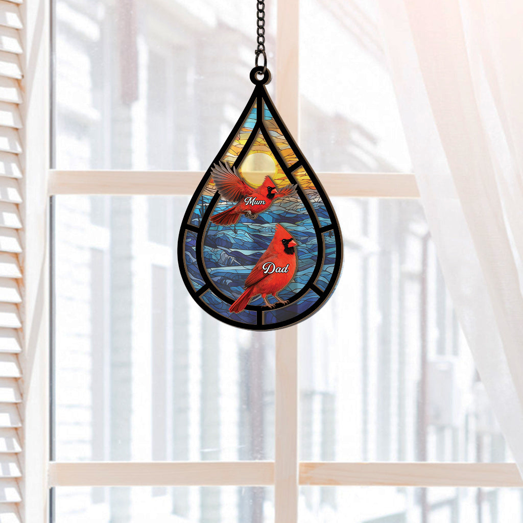 7681UUK2 personalised memorial cardinal suncatcher_ for loss of mumdad 7681utpma