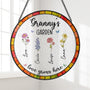 7686UUK1 personalised stained glass grandmas garden suncatcher for grannymum 7686ucq5a
