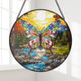 7687UUK1 personalised stained glass butterfly memorial suncatcher for loss of grannygrandad 7687utpcb