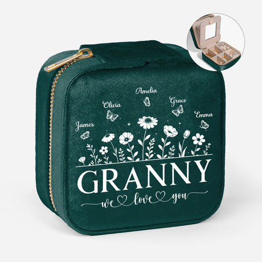 7688AUK1 personalised mumgrandma we love you velvet jewellery box 7688ajtptg