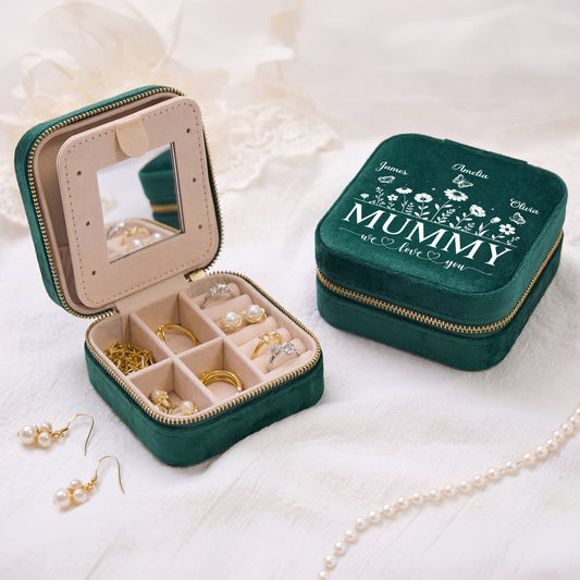 7688AUK2 personalised mumgrandma we love you velvet jewellery box 7688ajtptg