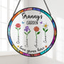 7692UUK1 personalised stained glass grannys garden suncatcher for grandmamum 7692ucq5a