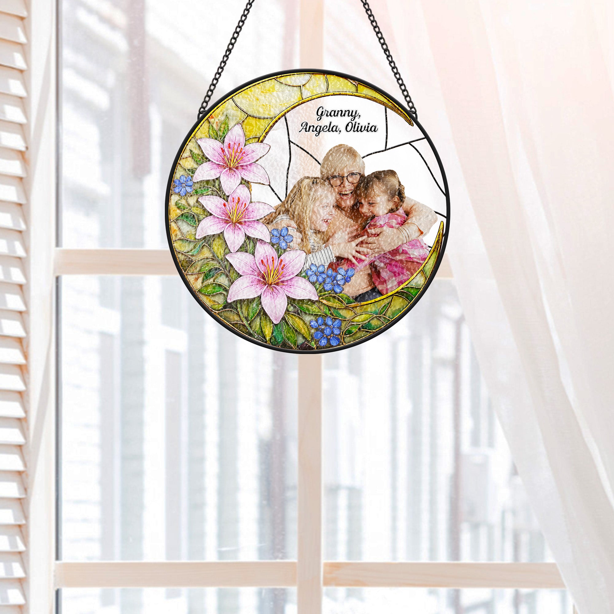 7703UUK1 personalised stained glass sunflower suncatcher_ with photo for mumgranny 7703u6vna_2