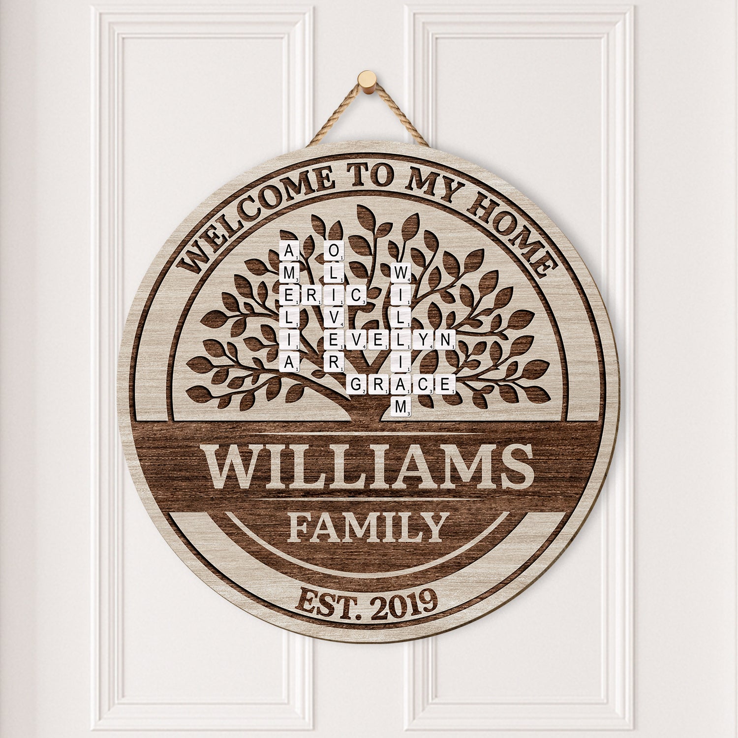 7710QUK2 personalised wooden welcome to our home crossword sign for family 7710q8pwi_c2cee961 98c7 4985 a7ee f6a9f5b12dca