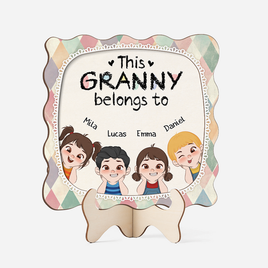 7717QUK1 personalised this grandadgranny belongs to wooden plaque 7717qskab