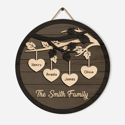 7722QUK1 personalised wooden family name signs for a family 7722q8pni