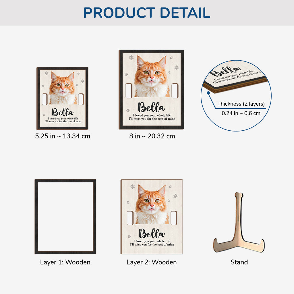 7727QUS3 wooden memorial plaques with photo personalized cat memorial gifts 7727qsqad