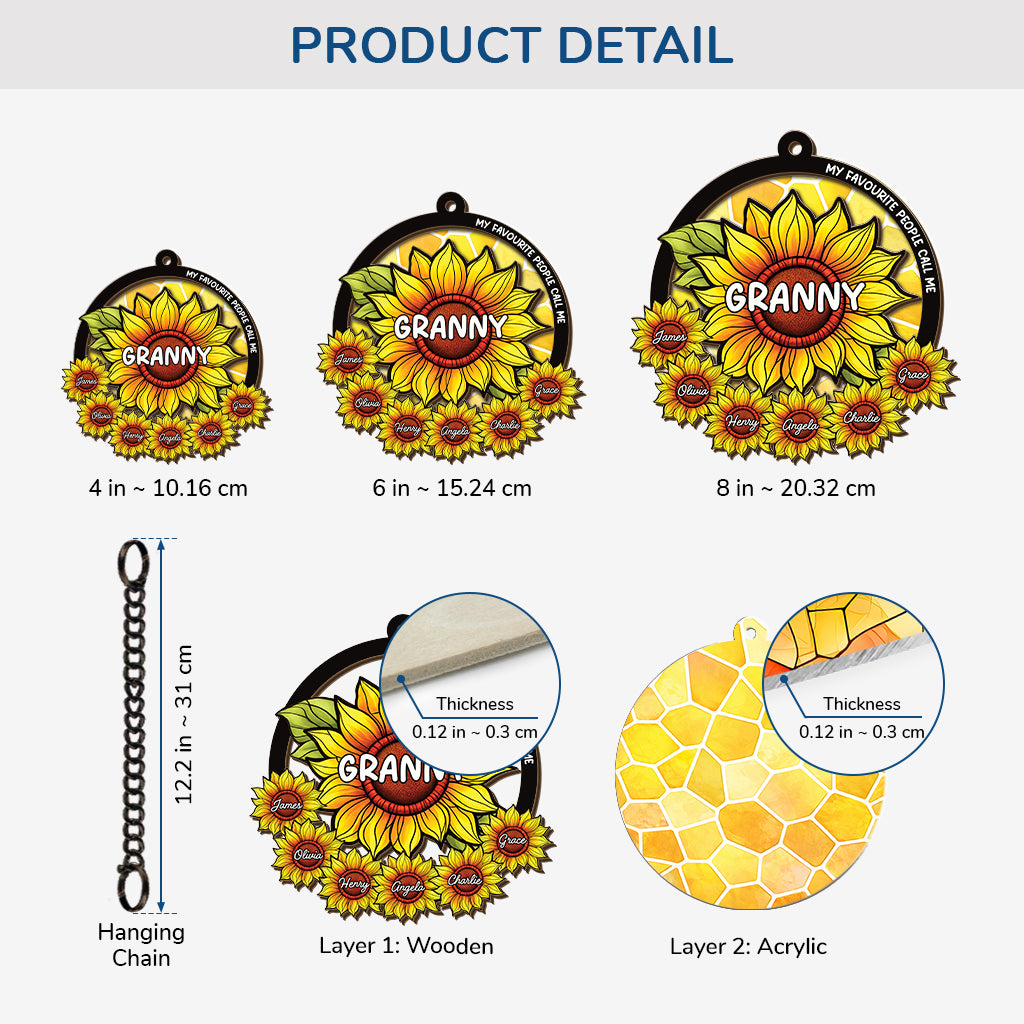 7728UUK3 personalised my favorite people call me nana_mum sunflower suncatcher 7728uspna