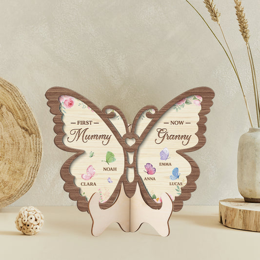 7730QUK2 personalised first mum now nana_ wooden plaque for grandma 7730qspza