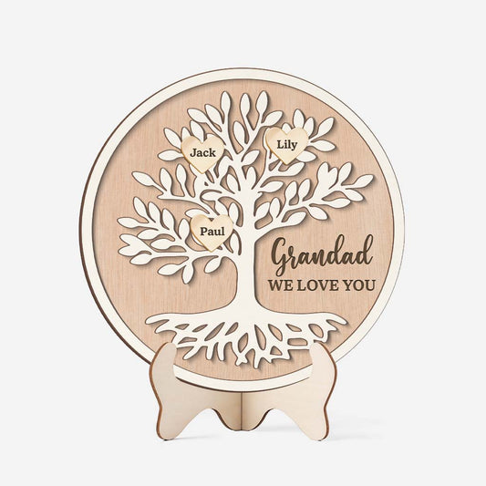 7731QUK1 personalised we love you wooden plaque for grandadgranny 7731q8lcb