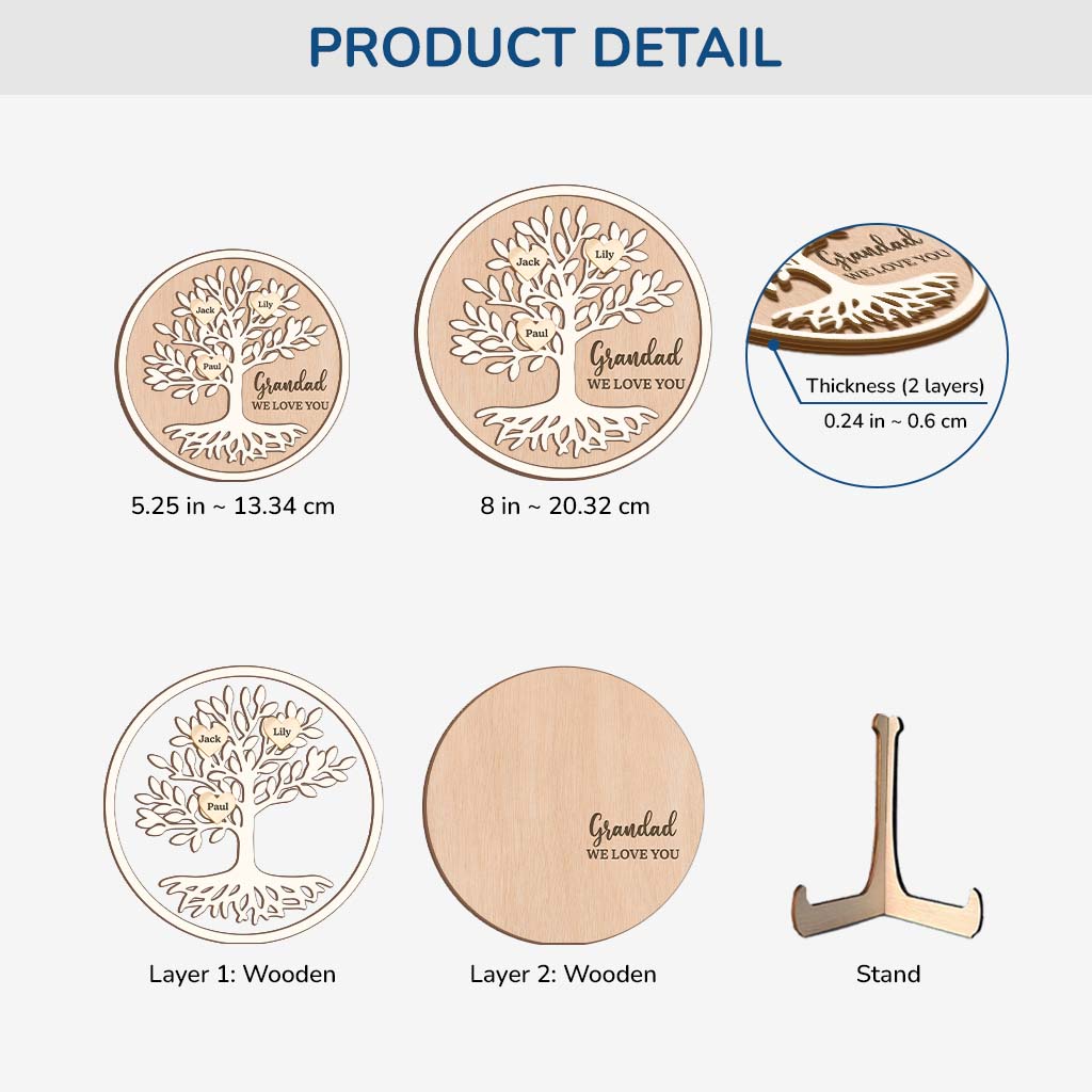 7731QUK3 personalised we love you wooden plaque for grandadgranny 7731q8lcb