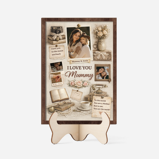 7747QUK1 personalised vintage photo wooden plaques for mumgranny 7747qttta