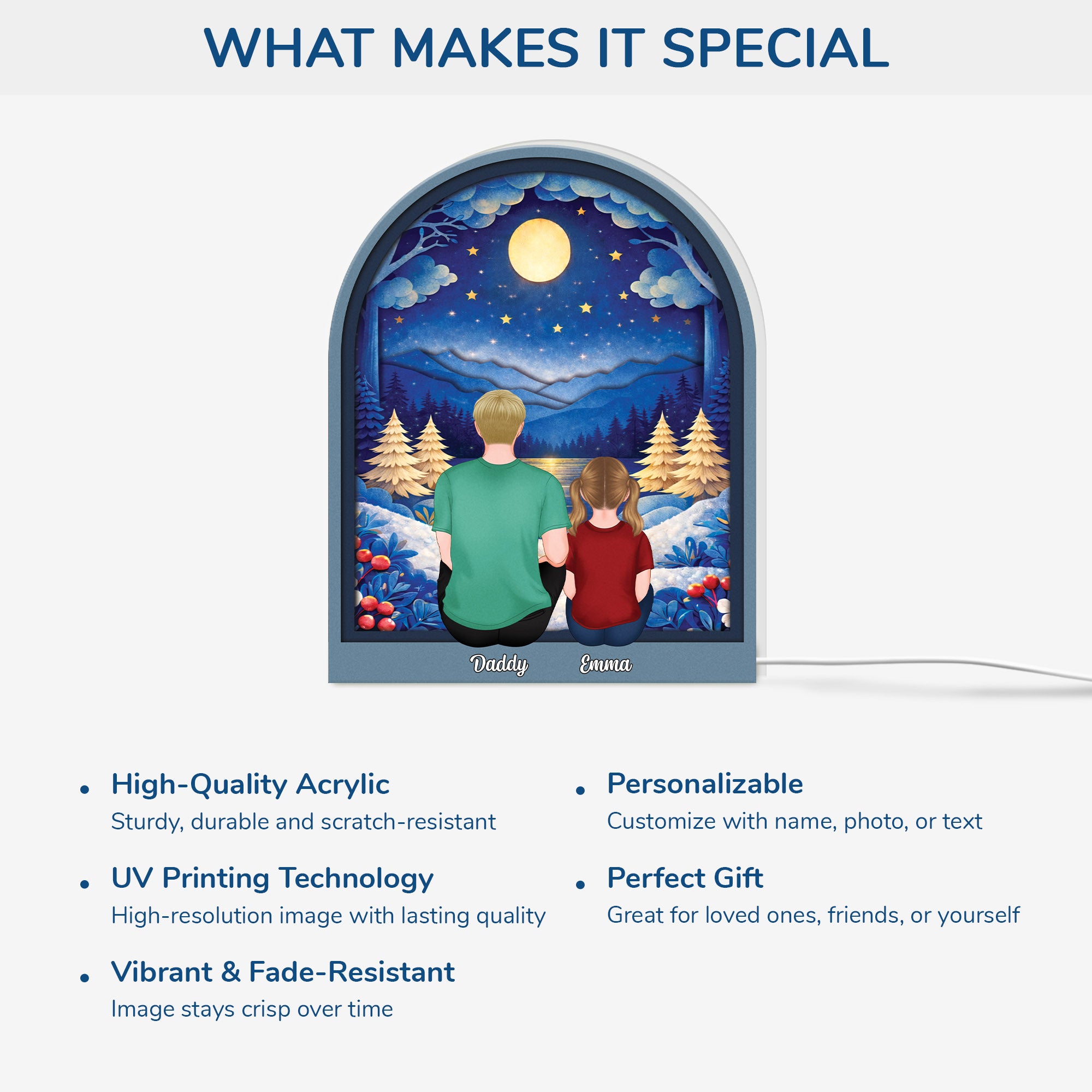7748LUK4 3d printing effect personalised light box for mumdad 7748l3ywa