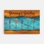 7749CUK1 3d printing effect personalised grannys garden canvas for grandmamum 7749c3hma
