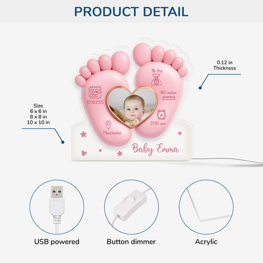 7752LUK3 3d printing effect personalised baby photo light box for first time mums 7752lsqaa