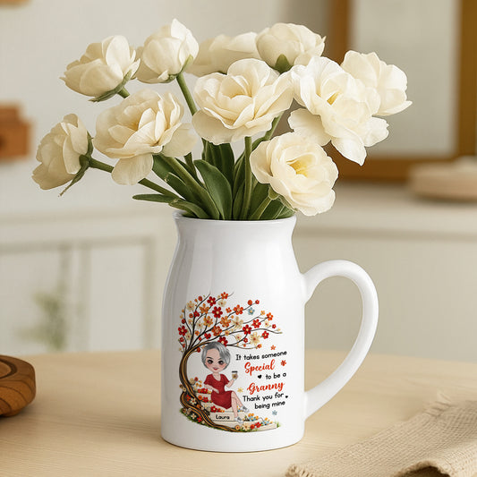 7759OUK2 personalised it takes someone special to be a grannymum_ flower vase 7759o6qma